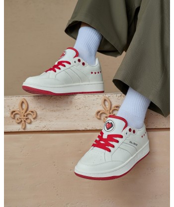 09249-119-M | MEN'S PALLALOUVEL VALT SNEAKERS | BEIGE/RED Dans la société mordern