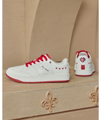 09249-119-M | MEN'S PALLALOUVEL VALT SNEAKERS | BEIGE/RED Dans la société mordern