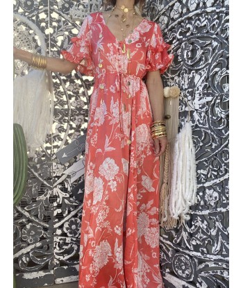 Robe Longue Kasie Coral Wild by Amenapih les ctes